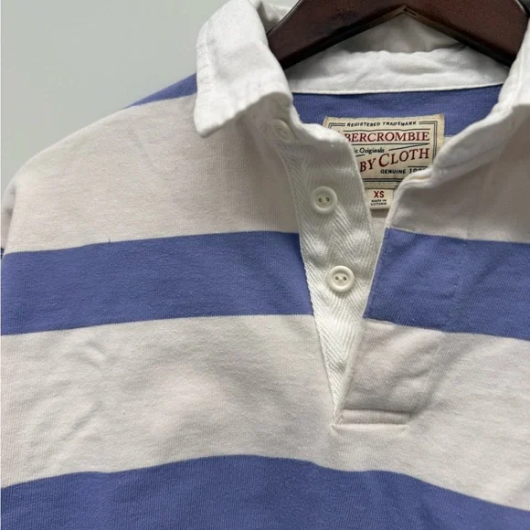 Vintage Rugby Abercrombie&Fitch Striped Polo Shirt - Picture 4 of 6